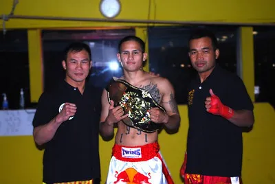 Srab Sroeuy in his younger years as a Kun Khmer fighter